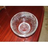 Lead Crystal Bowl 8 inches wide 5 tall