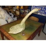 Wire Framed wicker Goose or Swan 25 inches tall