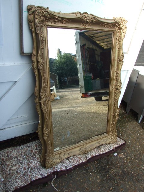 Antique Gilt Framed Mirror from a country house 38 x 55 inches