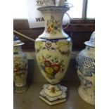 Masons style vase converted to an electric lamp 3033, 67cm tall