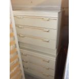 3 Drawer Chest of Drawers x 3 & 3 Drawer Bedside ( all need attention )