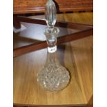 Cut Glass Decanter 10 inches tall excluding stopper