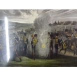 2 coloured military etchings, The Royal horse artillery 1843 and 'Rocket practice in the marshes'.