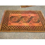 Patterned Rug from a country estate 41 x 63 inches
