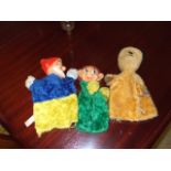 3 Vintage Hand Puppets