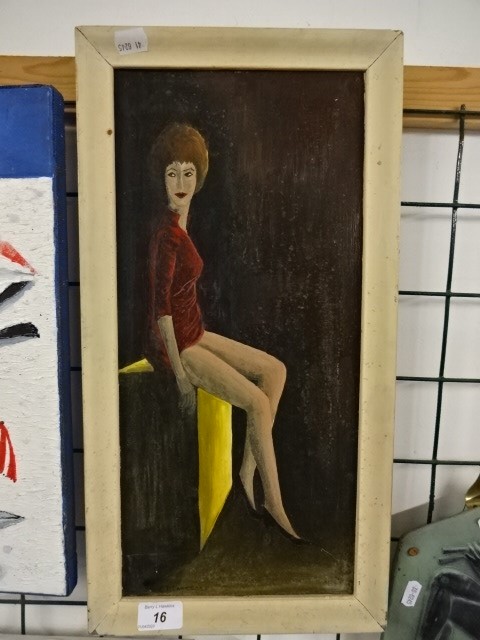 C. D. Emmerson Oil on board of lady, signed (25 x 50)cm - Image 2 of 3