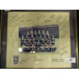 Signed Ipswich town football club team photo led by Bobby Robson (33 x 33)cm