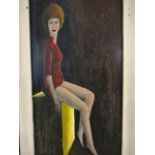 C. D. Emmerson Oil on board of lady, signed (25 x 50)cm
