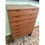 Retro G Plan Style Europa 7 Drawer Chest of Drawers