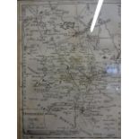John Archer map of Monmouthshire believed to be from 1840 with hand colouring, plus Robert Morden