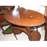 Oak Oval Table with shelf below