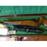 Theoben.20 Evolution Air Rifle with Simmomds whitetail classic scope in box of issue with spare