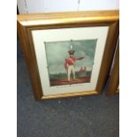 2 Prints Soldiers East Yorkshire Regiment 15 th foot 1832 & Royal Marines Ensign 1830
