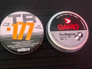 2 Tins of .177 Air Gun Pellets Milbro & Gamo