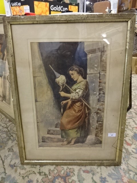 Pair of late 19th century watercolours, unsigned (74 x 55)cm - Image 2 of 8