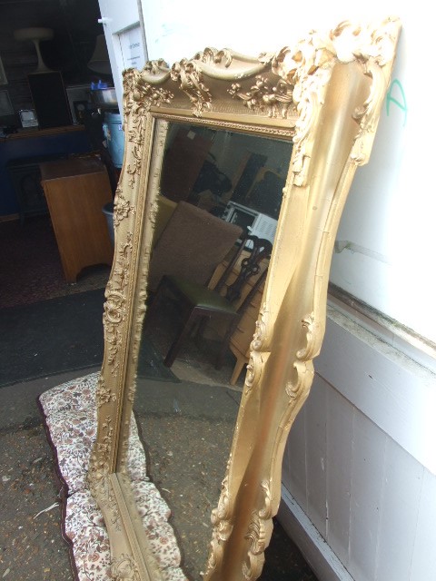 Antique Gilt Framed Mirror from a country house 38 x 55 inches - Image 3 of 6