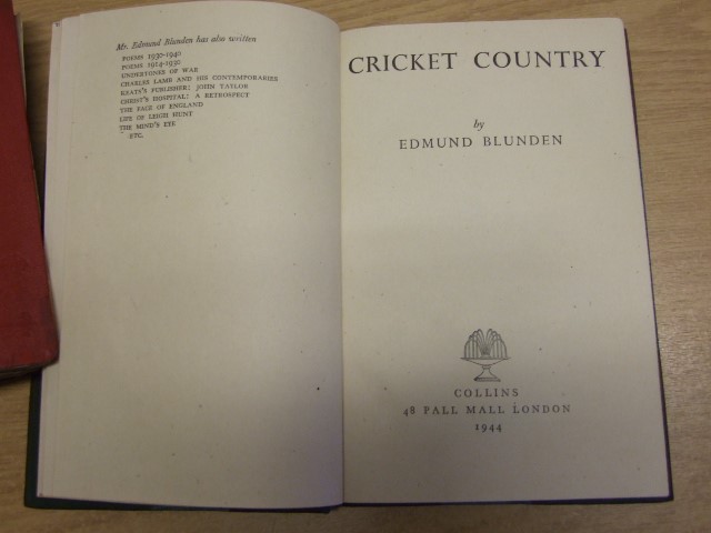 Cricket Country by Edmund Blunden & Pilgrims Progress by John Bunyan - Image 2 of 6