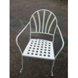 3 Steel Garden Chairs with seat cushions ( some surface rust )