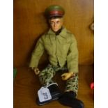 Palitoy Action man by General Mills Toy Group, 1975 pat 1458847 with 'fuzzy hair' and 'eagle