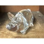 Pig Glass Paper Weight 5 inches long 3 inches tall