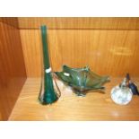 Glass Bowl , Vase , Perfume Bottle and copper plate warmer