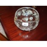 Lead Crystal Bowl 7 inches wide 5 tall