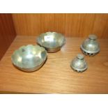 2 Brass Dishes & 5 Brass Bells