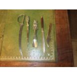 4 Brass Letter Openers & Cat Shoe Horn . Longest is 8 1/2 inches