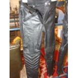 Ladies Leather Motorcycle Jacket & Trousers size 10 ( no make )