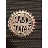 Antique silver sweetheart brooch “ MARY ALICE “