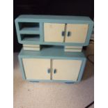 Vintage Large Dolls House Dresser ( 9 x 8 inches ) & Table with 2 stools