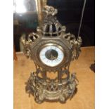 Brass Mantle Clock & one other