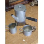 Vintage 1930s ? Pewter Coffee Set