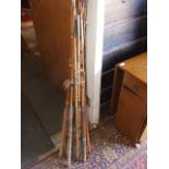 Bundle of cane rods for spares