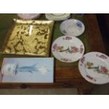 Qty assorted China etc etc ( oriental vase is 10 1/2 inches tall )