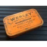 Vintage Wembley .22 special tin and 3 others one containing keys the other lead shot