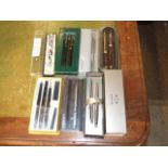Assorted Pen Sets including Platignum , Parker etc