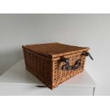 Wicker Picnic Basket with cutlery & crockery for 2 ( inc. corkscrew )