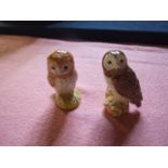 2 Beswick Owls 4 inches tall ( no chips or damage )