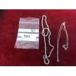 Silver rope chain & silver chain with pendant