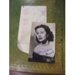 Margaret Lockwood signed photograph 3 1/2 x 5 1/2 inches