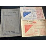 Qty of ration books etc and leather purse with lucky charm