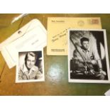 Burt Lancaster and Alan Ladd photographs with original envelopes ( both unsigned )