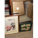 Job lot pictures , mirror & blank canvas from house clearance