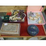 Costume Jewellery boxes etc