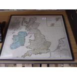 Framed Sackville press ltd map of England & Ireland