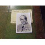 Boris Karloff signed Photograph 5 x 7 inches with original envelope