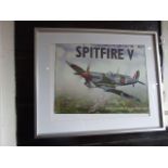 Repro metal Spitfire sign 12 X 15 approx