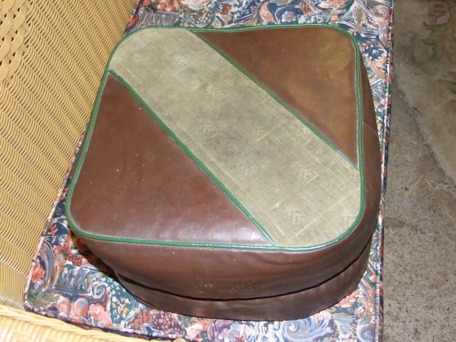 Retro Footstool for reupholstery - Image 2 of 2