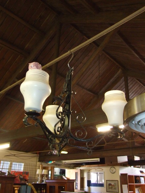 Wrought Iron Ceiling Light - Image 2 of 3